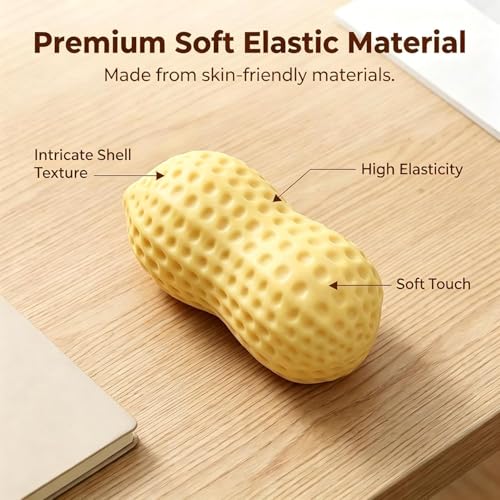 SLEEPHEAD®Peanut Squishies, Peanut Shaped Squish Balls,Squeeze Dough Ball ,Soft Stress Relief Sensory Fidget Toys,Soft Stress Relief Sensory Fidget Toys for Adults Anxiety Relief Hand Relax