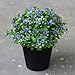 VGIA Small Artificial Plants for Home Decor Fake Flowers in Pot Lovely Decoration (Purple)