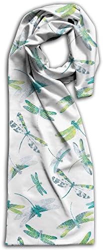 Womens Winter Scarf Flying Dragonfly Dance Insect Soft Print Warm Sacrfs