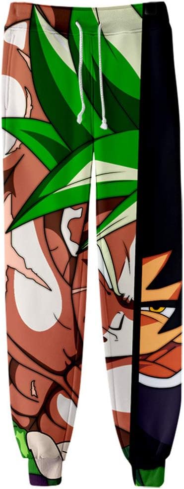 Fbestfan Men/Women Sweatpants Dragon Ball Goku Super Saiyan Funny Joggers Pants Sports Trousers with Drawstring