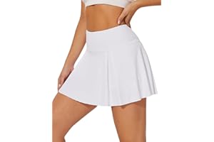 RIOJOY Tennis Skirts for Women with Pockets Inner Shorts High Waisted Golf Athletic Running Workout Sports Outfits