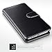 iPhone 8 Plus / iPhone 7 Plus Case - Terrapin iPhone 8 Plus / iPhone 7 Plus Leather Case - GENUINE LEATHER - Executive Folio Wallet Cover Flip - Card Slots - Bill Compartment - Black