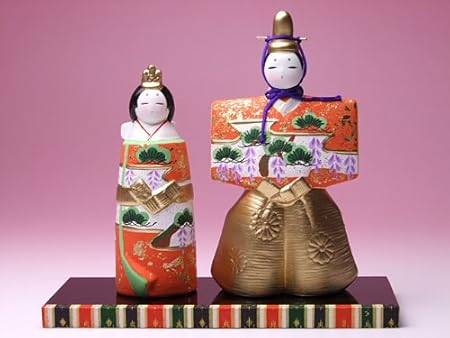 Amazon 京都人形 豪勝 陶器製手作りひな人形 京洛立雛 ひな祭り 初節句 雛飾り 平飾り 平飾り おもちゃ