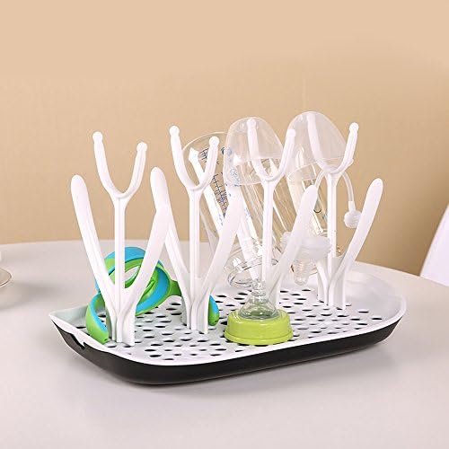 Husbaby Sprig Countertop Drying Rack, Baby Bottle Cups Dish Dryer