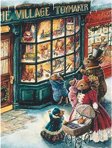 Amazon Co Jp A3サイズ うさぎ家族のウインドーショッピング ダイヤモンドアート 全面貼り付けタイプ 四角型 スクエア ビーズ モザイクアート 手芸キット ホーム キッチン