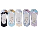 QBSM Womens Cute Cat Non Slip No Show Liner Socks Novelty Cotton Low Cut Socks,5 Pack Cute Cat Low,One Size