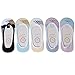 QBSM Womens Cute Cat Non Slip No Show Liner Socks Novelty Cotton Low Cut Socks,5 Pack Cute Cat Low,One Size