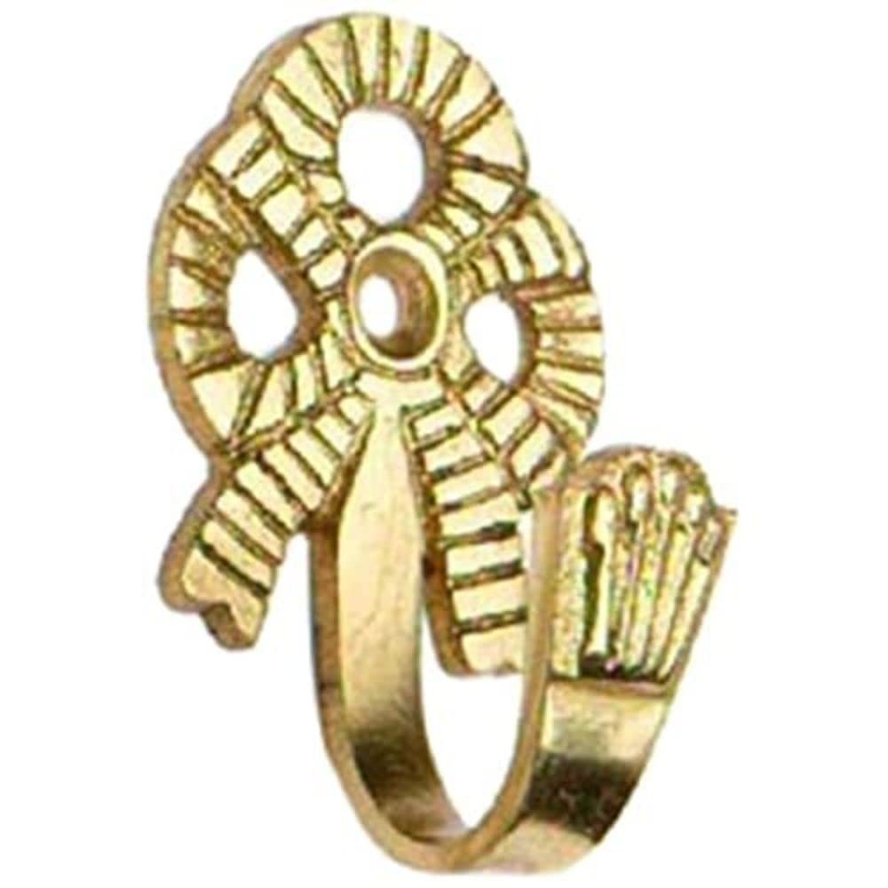 Merriway® BH01629 (2 Pcs) Bow Curtain Drapery Hold Back Tie Back Hooks, 45mm (1.3/4 inch) Brass - Pack of 2 Pieces