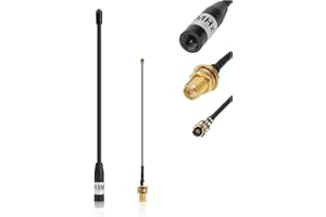 MAKERHAWK 915MHz Antenna 10dBi Gain for Meshtastic LoRa Long Range Soft Whip Antenna, 17cm Omni SMA Male Black (1 Pack)