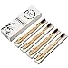 MAXCARE.MC - Bamboo Toothbrushes Charcoal Activated Organic Wooden- Set of 4 – Natural, Eco-Friendly, Biodegradable, Gentle on Teeth & Gums, Safe Teeth Whitening, BPA Free, Medium Soft Bristles