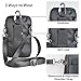 RFID Blocking Passport Purse Shoulder Travel Pouch 6.5 inch Mobile Phone Crossbody Shoulder Bag 3 Way Water Resistant(Black)
