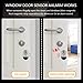 Door Window Alarm, WOHOME Wireless Burglar Alarm Home Security Magnetic Sensor with Loud 120DB/Batteries Included Anti-Theft for Home Office Hotel Suitable for Kids/Women/Elder