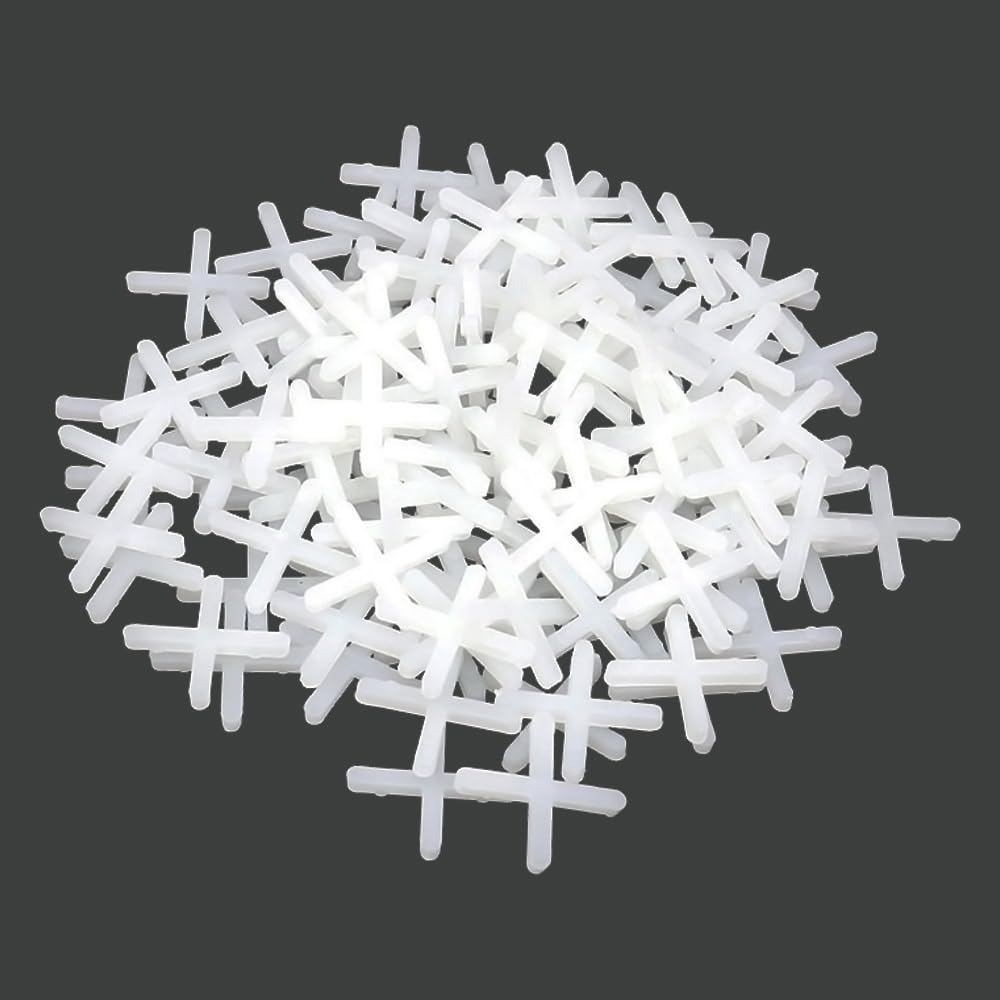 Tile Spacers 2mm, 1000 Pcs Cross Shaped Tile Wedges for Tile Leveling System, Plastic Ceramic Tiles Spacers Tiling Tools for Grout and Trim