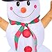 5 Foot Christmas Inflatables Snowman with Hat, Airblown Inflatable Snowman with Branch Hands, Lighted for Home Outdoor Yard Lawn Decoration