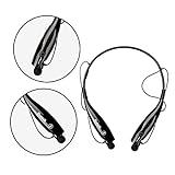 Wireless Headphones Bluetooth Sports Stereo Earphones Hands-free Neckband Style Headset Universal (Black)