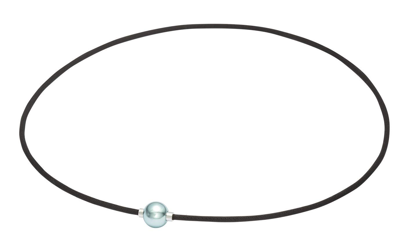 phiten (Necklace RAKUWA Neck Extreme Mirror Ball (Light) Blue / Silver 45cm