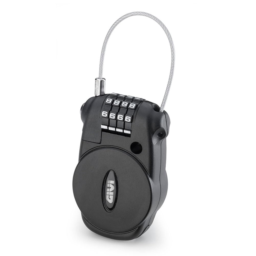 GIVI - Padlock with Retractable Wire and Combination Lock s220