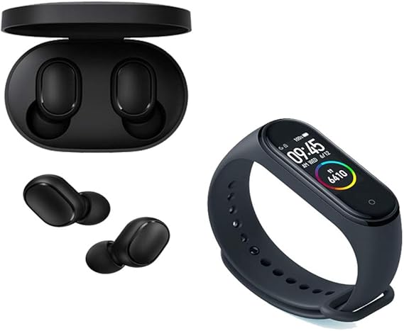 Resultado de imagem para Kit Smartband Xiaomi Mi Band 4 + Fone de Ouvido Xiaomi Redmi Airdots