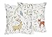 Sweet Jojo Designs 2-Piece Animal Print Decorative Accent Throw Pillows for Woodland Toile Bedding Sets