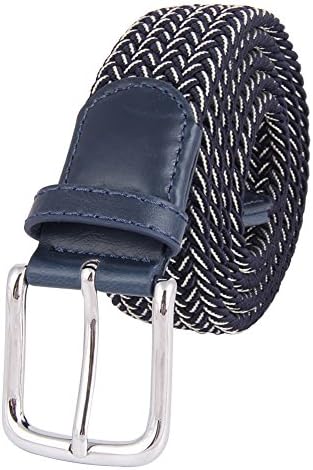 Belts For Man Elastic Band Casual Trousers Belts Buckle Multicolor Woven Men 's Belts Wish Gift Box