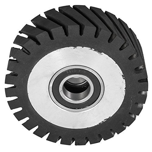 Happybuy 6x2inch Belt Grinder Rubber Wheel Serrated Rubber Contact