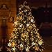 YUNLIGHTS Star Curtain String Lights 12 Stars 138 LEDs, Window Curtain Lights, Waterproof Wall Fairy Light for Wedding Party Home Bedroom Patio Garden Christmas Decoration (Warm White)