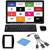 EEEKit 5 in 1 Office Solution Kit for Samsung Galaxy View 18.4 inch Tablet, 2.4G Wireless Keyboard Mouse Combo, Micro USB Host OTG Hub Adapter, Mouse Pad