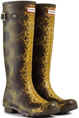 Hunter carnaby snake rain boots Clearance