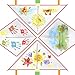Mint's Colorful Life Design Your Own Kites Kits for Kids Kite Game Party Favor Pack, DIY Blank White Kite Set to Decorate,Painting and Coloring Their Own Creation (2 Diamond&1 Delta)