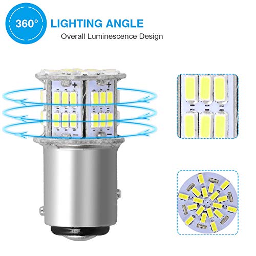 2 Lampadine LED 1157 Per Freno/Parcheggio - 12V-24V, Bianco 6000K, Per Auto/Camper