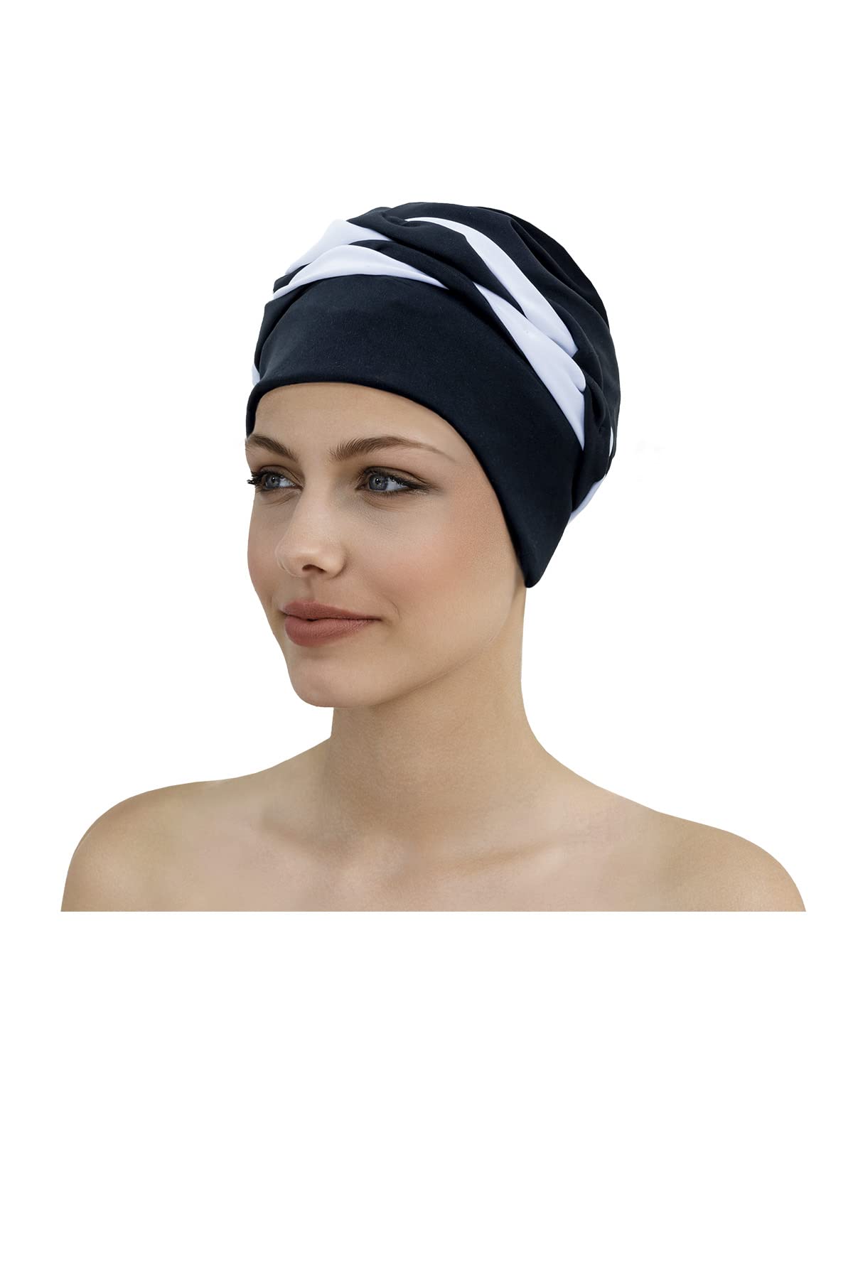 Fashy Exclusive Swimming Cap with Cord 3493 20 Black/White