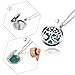 Mtlee Aromatherapy Essential Oil Diffuser Necklace Locket Pendant Stainless Steel Perfume Necklace with 16 Refill Pads and 24 inch Adjustable Chain (Tree)