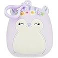 squishmallows 3.5"" Easter Clip-On Sydnee The Squirrel, Pink