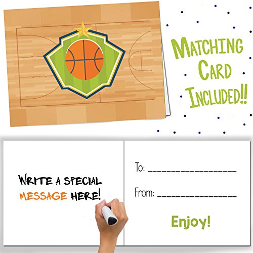Basketball Gifts - Recognition Award Booklet for being The Best Basketball Coach - Includes Certificate, Quotes, Frames, Stickers and a Card - Gift Ideas for Players, Sports Fans, and Coaches