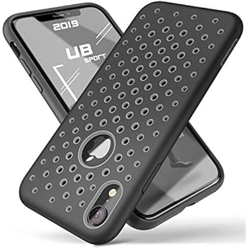 SUPCASE Unicorn Beetle Sport Series Designed for iPhone XR Case 2018 Release Liquid Silicone Rubber PC Premium Hybrid Case [Hole Pattern] with Heat Dissipation (Gray/Black)