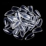 Makartt French Sharp Ending Full Cover Nail Tips Talons Stiletto Fake Nails 10 Sizes for Nail Salons and DIY Nail Art at home 500pcs (Clear