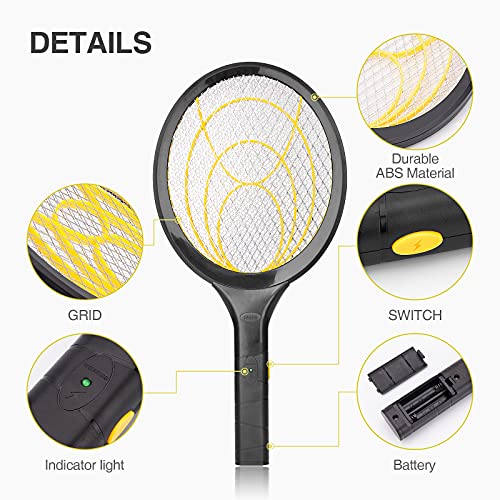 mafiti Electric Fly Swatter Fly Killer Bug Zapper Racket for Indoor and