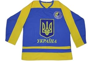 Ukraine Hockey Jersey Stitch Custom Name and Number.