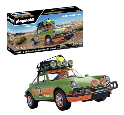 71436 Porsche 911 Carrera RS 2.7 Offroad Ed - Porsche - Comprend Une Personnage, Une Voiture de Collection avecun équipement de Rally, Un Toit Amovible et des Accessoires - Dès 5 Ans