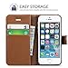 iPhone SE Case, TUCCH® Wallet Case for iPhone SE / iPhone 5s / iPhone 5, Flip Leather Wallet Cases Slim Folio Book Cover with Credit Card Slots, Cash Clip, Stand Holder, Magnetic Closure, Brown
