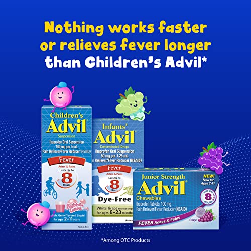 Advil Junior Strength Chewable Ibuprofen Pain Reliever and Fever