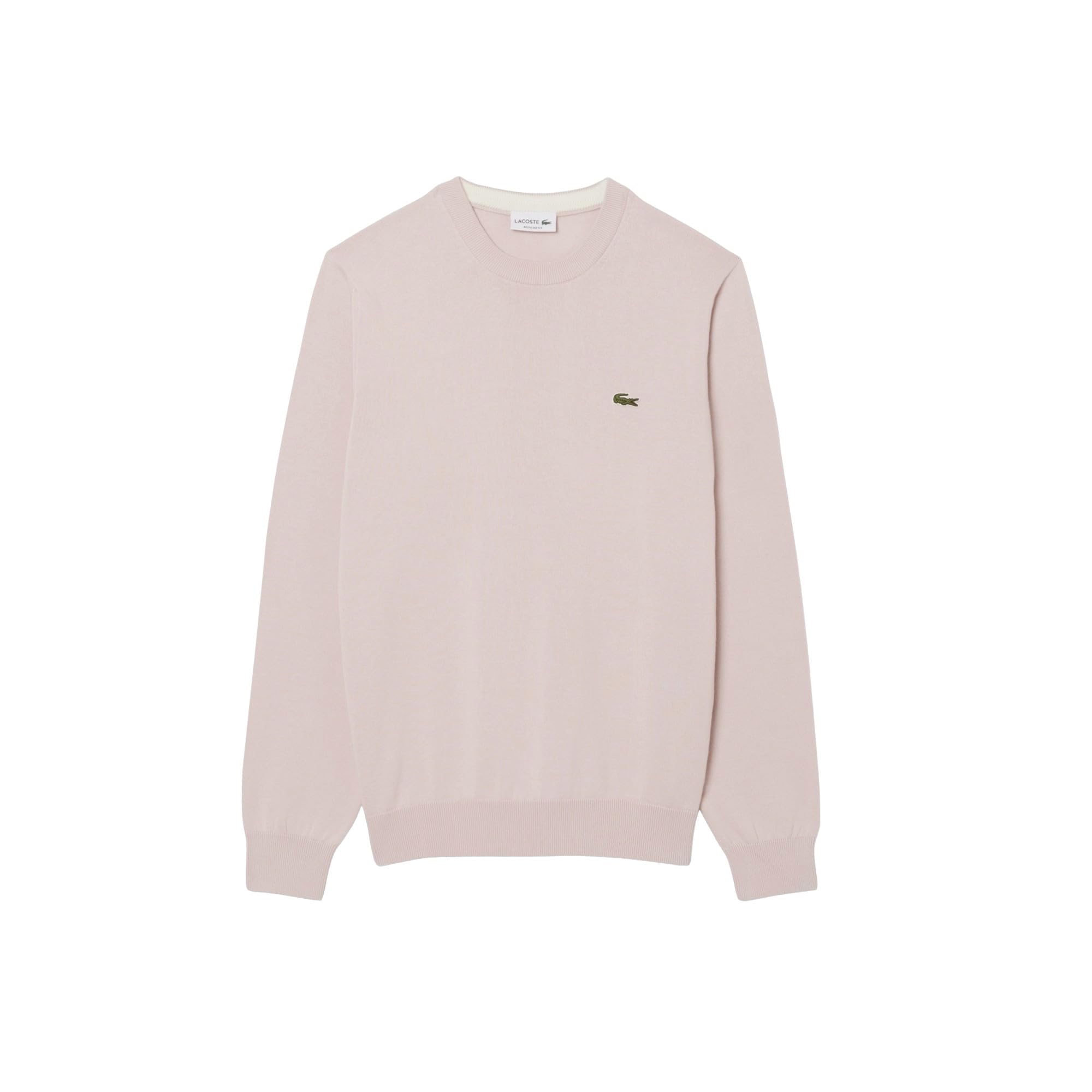 Lacoste Men’s Monochrome Crew Neck Cotton Sweater, Nidus, 3X-Large