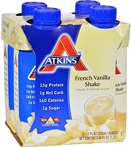 2Pack! Atkins Advantage RTD Shake French Vanilla - 11 fl oz Each / Pack of 4