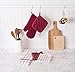 DII Basic Terry Collection Quilted 100% Cotton, Potholder, Wine, 3 Piece