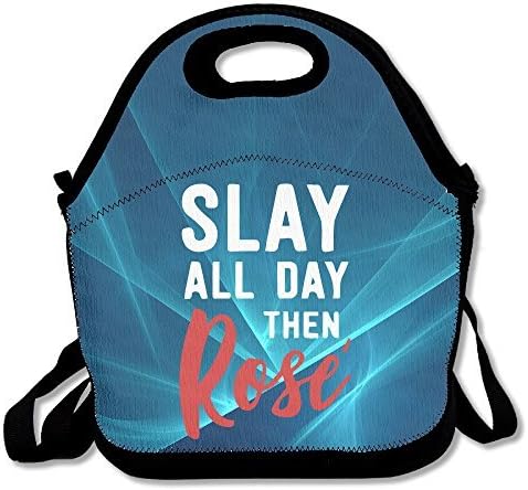 Black Slay All Day Then Rose Special Adult And Child Lunch Carry Bag