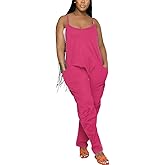Nimsruc Womens Jumpsuits Casual Summer Rompers Sling Sleeveless Loose Baggy Overalls Jumpers With Pockets 2026
