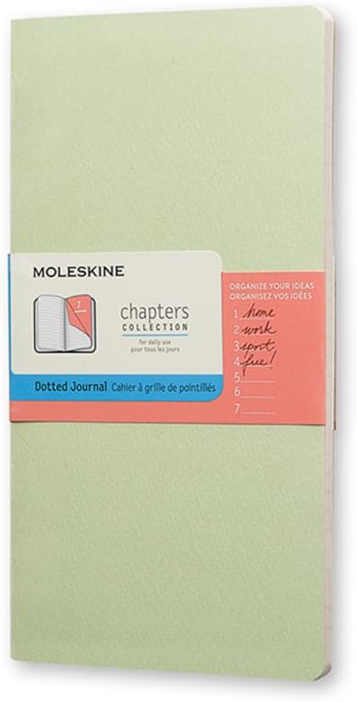 Moleskine Chapters Journal Mist Green Slim Medium Dotted