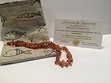13 Inch Baltic Amber Teething Necklace for Toddler and Big Kid and some adults (Unisex) - Honey Brown Cognac Anti Flammatory, Drooling & Teething Pain Reduce Properties - Growing Pains. Certificated Natural Oval Baltic Jewelry with the Highest Quality Guaranteed. Easy to Fastens with a Twist-in Screw Clasp Mothers Approved Remedies! Helps some with colic & eczema.