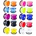 BodyJ4You 20PC Plugs Single Flare Acrylic Ear Gauges 8G 3mm Expander Stretching O-ring Piercing Set