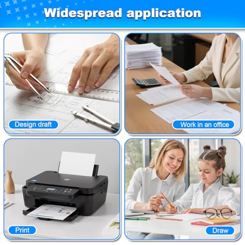 (100 Sheets) A4 Thermal Printer Paper, Foldable Thermal Paper, Compatible with Most Thermal Printers, BPA-Free, Suitable for Thermal Printers for Documents and Web